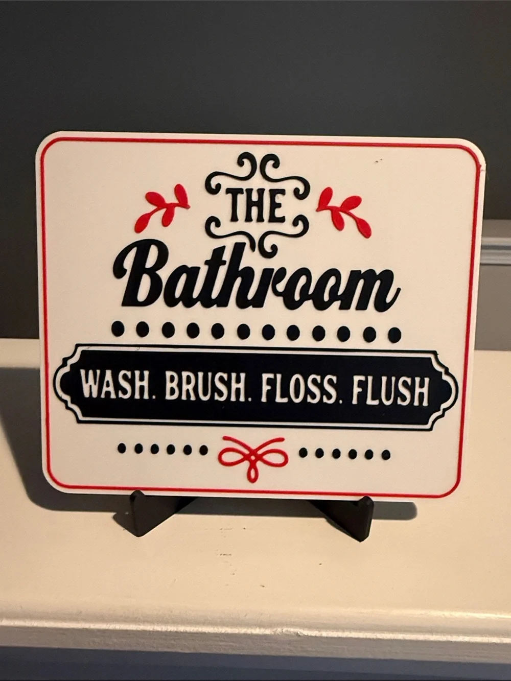 Funny Bathroom Humor- Set of 5 with display stands.